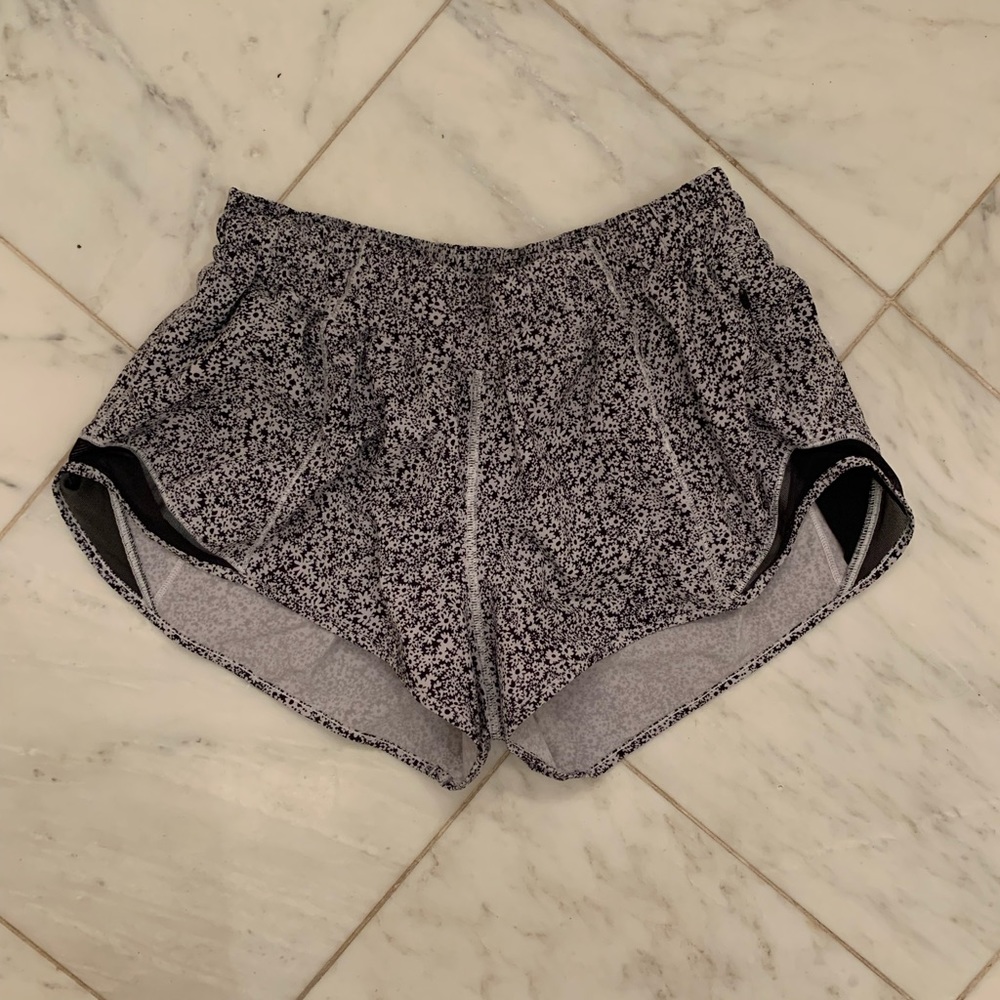 Black and white shorts
